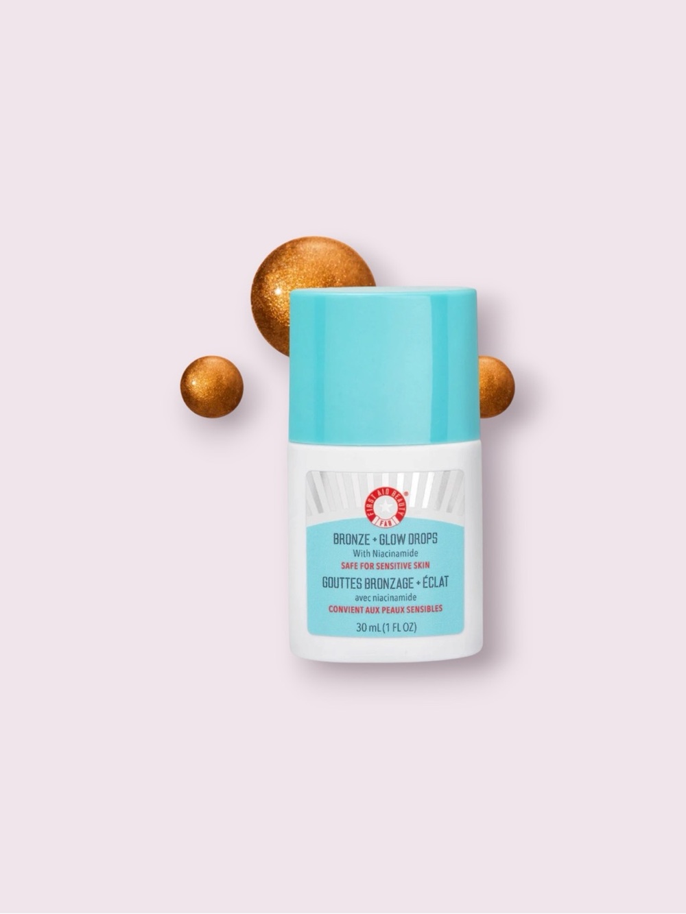 First Aid Beauty Bronze + Glow Drops — Turquoise & Bronze Accents